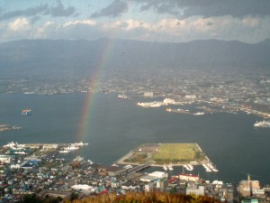 函館山から観た虹